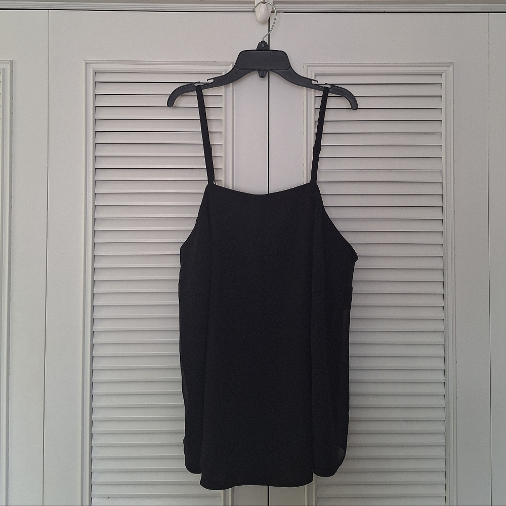 Torrid Chiffon Black Double Layer Cami Size 00